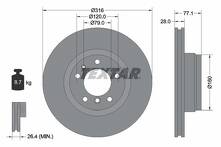 Тормозной диск Textar 92071405 для BMW 7 серии E38