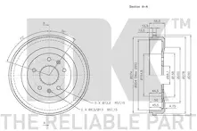 Задний тормозной барабан NK 254002