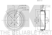 Задний тормозной барабан NK 253708