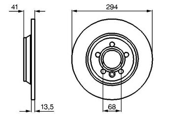 Bosch 0 986 478 569 <span>тормозной диск полный</span>