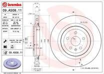 Тормозной диск Brembo Prime Line 09.A508.11 для Cadillac CTS 2 пок. / седан