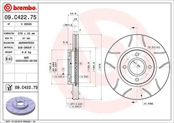 Brembo Xtra Line 09.C422.75 <span>тормозной диск </span>