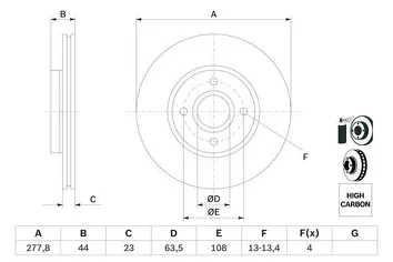 Bosch 0 986 479 659 <span>тормозной диск вентилируемый</span>