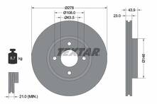 Тормозной диск Textar 92252403 для Ford Tourneo Courier 1 пок.
