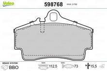 Задние тормозные колодки Valeo 598768 для Porsche 911 997 кабриолет / рестайлинг