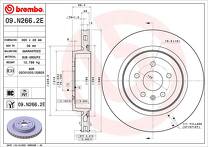 Тормозной диск Brembo 09.N266.2E для Tesla Model S 1 пок. / рестайлинг