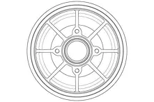 Задний тормозной барабан TRW DB4546MR