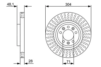 Bosch 0 986 479 A89 <span>тормозной диск вентилируемый</span>
