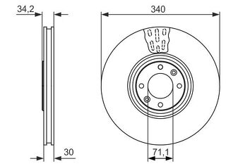 Bosch 0 986 479 093 <span>тормозной диск вентилируемый</span>