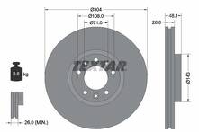 Тормозной диск Textar 92232305 для Peugeot 508 1 пок. / седан