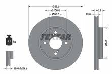 Тормозной диск Textar 92303703 для Suzuki Swift 5 пок.