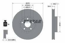 Тормозной диск Textar 92126403 для Toyota Avensis 1 пок. / T22