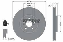 Тормозной диск Textar 92119405 для Renault Espace 4 пок. / рестайлинг