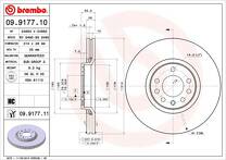 Тормозной диск Brembo Prime Line 09.9177.11 для Opel Vectra C / универсал / рестайлинг