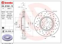 Тормозной диск Brembo Xtra Line 09.9162.1X для Opel Vectra C / универсал / рестайлинг