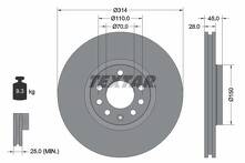 Тормозной диск Textar 92118803 для Opel Vectra C / универсал / рестайлинг