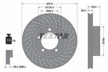 Тормозной диск Textar 92280005 для Porsche Boxster 981 кабриолет
