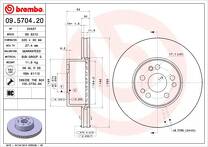 Тормозной диск Brembo Prime Line 09.5704.20 для Mercedes-Benz S-Class C140 / купе
