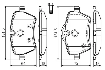 Bosch 0 986 494 168 <span>тормозные колодки передние</span>