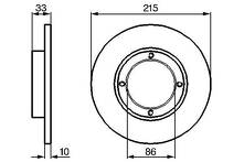 Тормозной диск Bosch 0 986 478 376 для Daewoo Tico KLY3