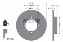 Тормозной диск Textar 92043800 для Daewoo Tico KLY3