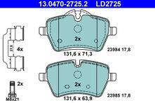 Передние тормозные колодки ATE Ceramic 13.0470-2725.2 для Mini Hatch R50, R53 / 3 дв.