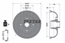 Задний тормозной барабан Textar 94009900