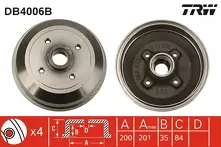 Задний тормозной барабан TRW DB4006B