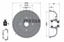 Задний тормозной барабан Textar 94042300