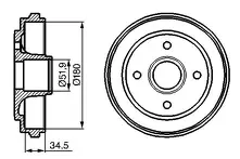 Задние тормозные барабаны Bosch 0 986 477 128
