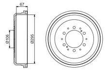 Задний тормозной барабан Bosch 0 986 477 167