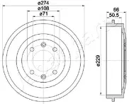 Задний тормозной барабан Japanparts TA-0600