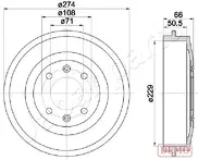 Задний тормозной барабан Japanparts TA-0600C