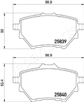 Japanparts PP-0614AF <span>тормозные колодки задние</span>