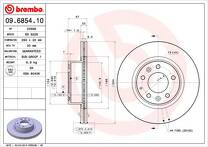 Тормозной диск Brembo Prime Line 09.6854.10 для Mazda RX-7 3 пок.