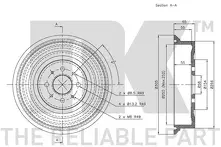 Задний тормозной барабан NK 252307