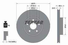 Тормозной диск Textar 92199300 для Toyota Verso-S 1 пок.