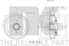Задний тормозной барабан NK 252546