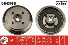 Задний тормозной барабан TRW DB4308B