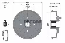 Задний тормозной барабан Textar 94041300