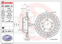 Тормозной диск Brembo Prime Line 09.8890.21 для Porsche Boxster 986 кабриолет / рестайлинг
