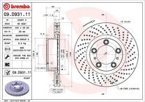 Тормозной диск Brembo Prime Line 09.D931.11 для Porsche Boxster 982 / кабриолет