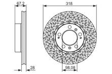 Тормозной диск Bosch 0 986 479 550 для Porsche 911 996 купе