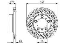 Тормозной диск Bosch 0 986 479 675 для Porsche Boxster 987 кабриолет