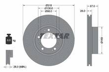 Тормозной диск Textar 92099905 для Porsche Boxster 986 кабриолет / рестайлинг