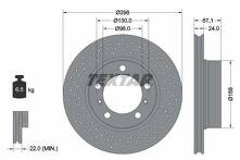 Тормозной диск Textar 92165105 для Porsche Boxster 987 кабриолет