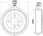 Задний тормозной барабан Japanparts TA-0902