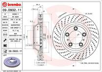 Тормозной диск Brembo Prime Line 09.D932.11 для Porsche Boxster 982 / кабриолет