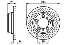Тормозной диск Bosch 0 986 478 592 для Porsche 911 996 купе