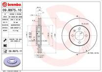 Тормозной диск Brembo Prime Line 09.B975.10 для Skoda Citigo 1 пок. / рестайлинг